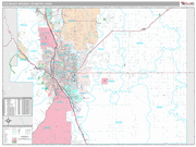 Colorado Springs Wall Map Premium Style